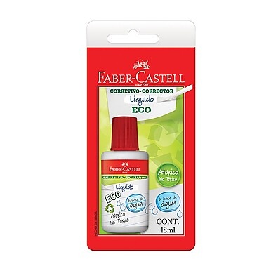 Corretivo Líquido Eco Faber-Castell: Cobertura Impecável