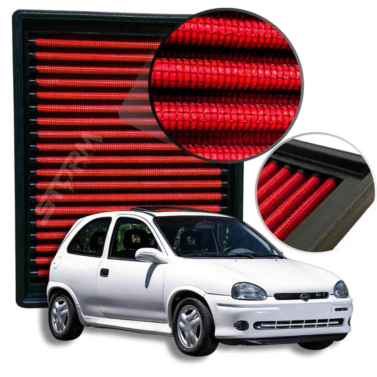 Filtro de Ar Esportivo Corsa 1.4 8v (94-00) GM GL: Potência e Economia Lavável