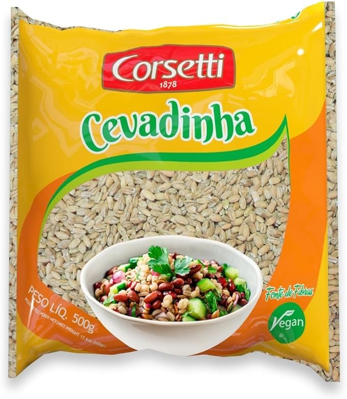 Cevadinha Corsetti 500G, Corsetti Alimentos, Cevadinha Vegana, Amarelo, Deliciosamente Versátil E Rica Em Nutrientes, Receita Familiar Desde 1878