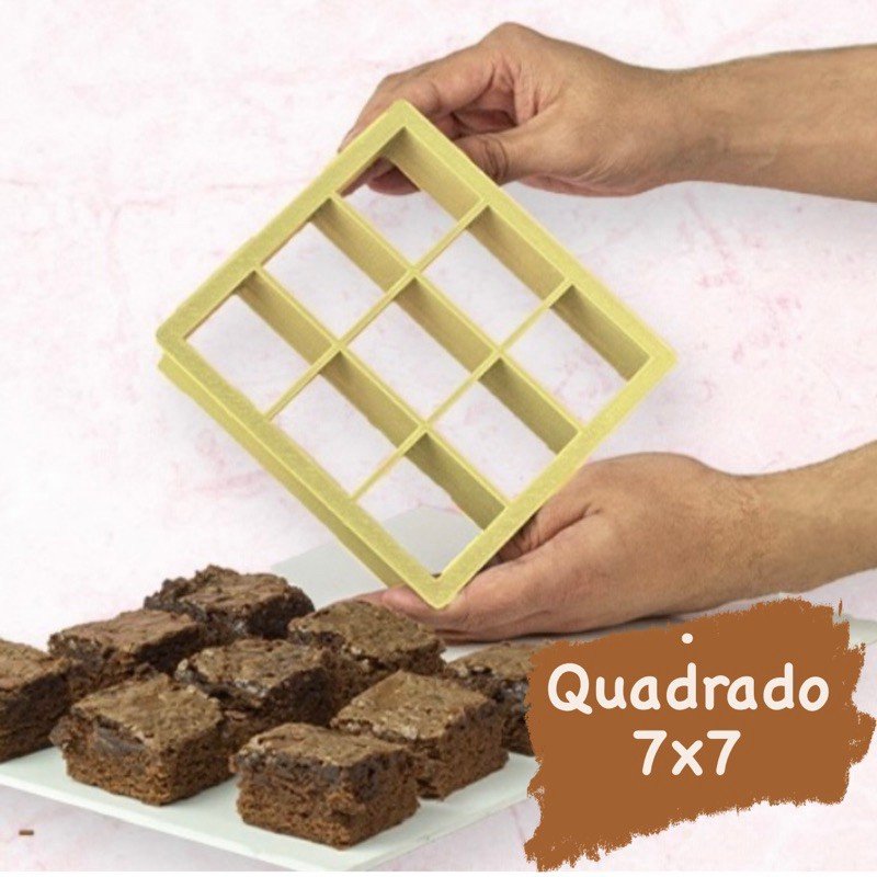 Cortador de Brownie 7x7 Blue Star: Corte Perfeito!