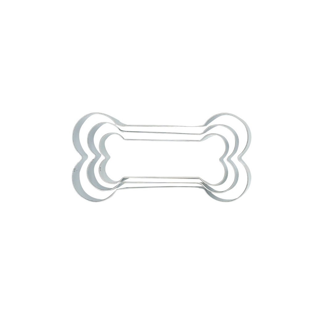Cortadores de Biscoito Osso: Kit 3 Inox Oikos