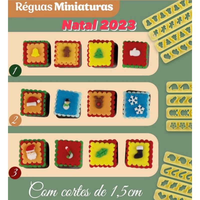 Cortadores Natalinos: Kit 4 Peças Blue Star 2023