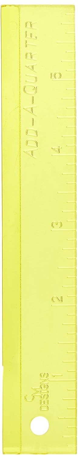 Régua Amarela Add-A-Quarter 15 cm CM DESIGNS - Precisão em Corte e Costura