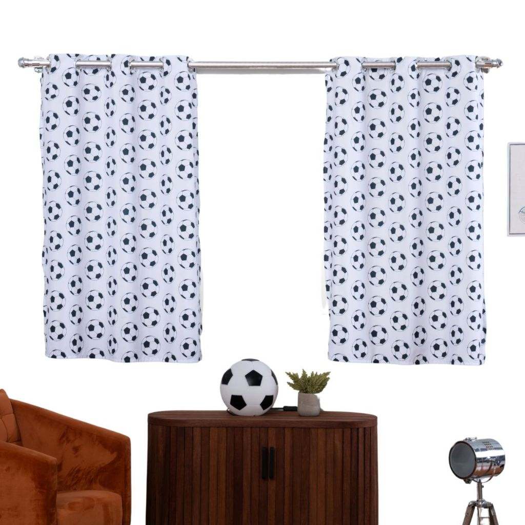 Cortina Infantil Bola de Futebol – Estilo e Praticidade para o Quarto do Seu Filho!