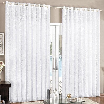 Cortina Renda e Voal 4m: Elegância para sua Casa ✨
