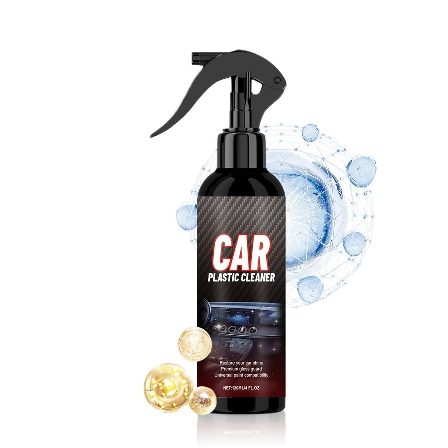 Spray Limpador Multiuso 120ml: Couro, Estofos e Interior de Veículos - Sem Enxaguar