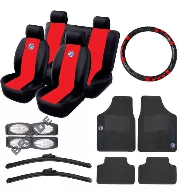 Kit Completo para Gol G1 a G5: Capas de Banco em Couro, Tapetes, Volante e Palhetas