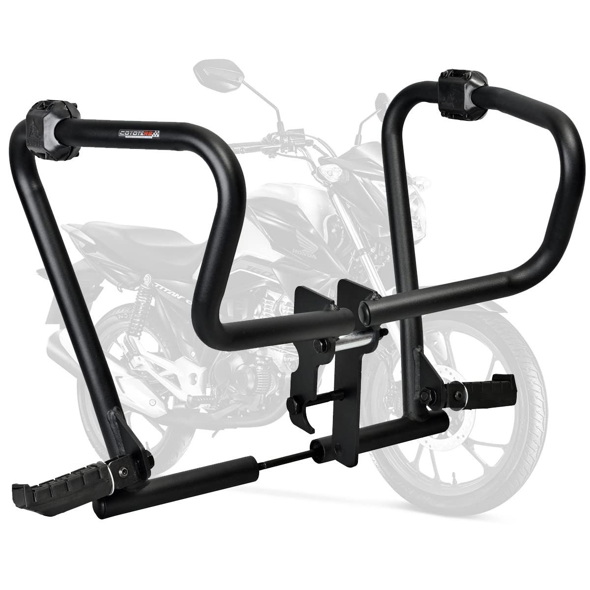 Protetor de Motor e Carenagem Coyote Preto com Pedaleiras - Honda CG Titan/Fan & Start 160