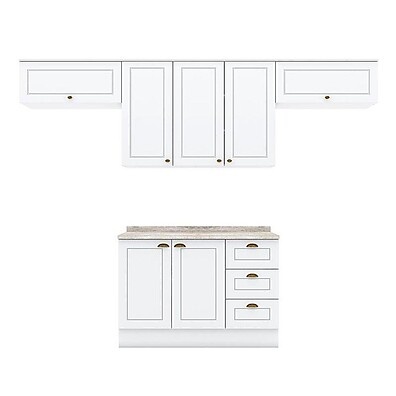 Cozinha Americana 5 Peças: Seu Sonho Branco!