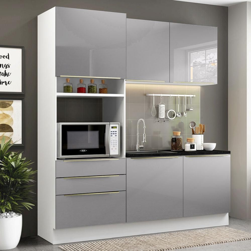 Cozinha Compacta 180cm Lux Madesa: Elegância e Praticidade