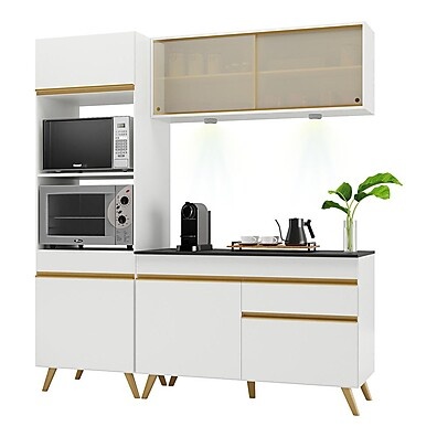 Cozinha Compacta 182cm com LED Veneza: Organize Já!