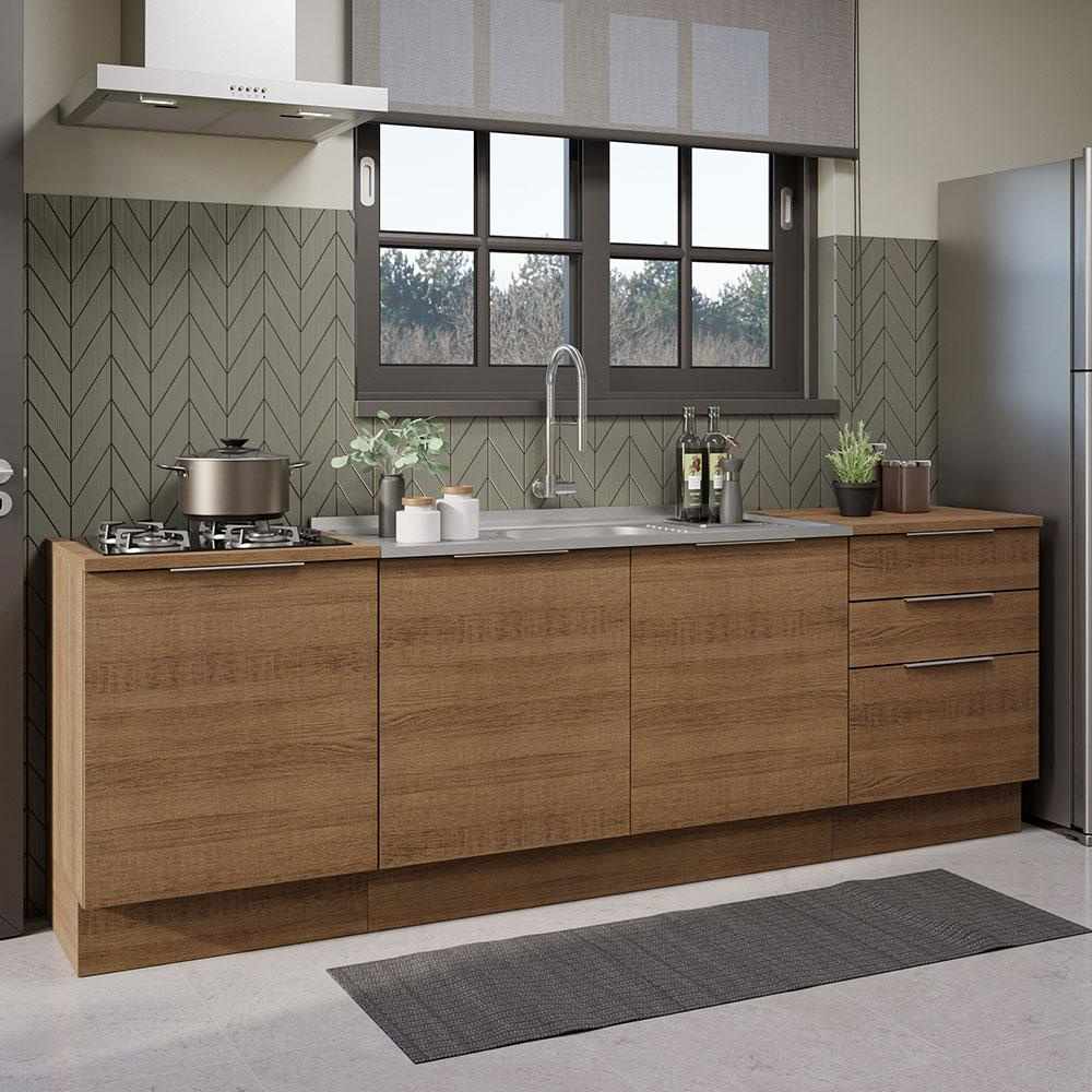 Cozinha Compacta 240cm Rustic Stella