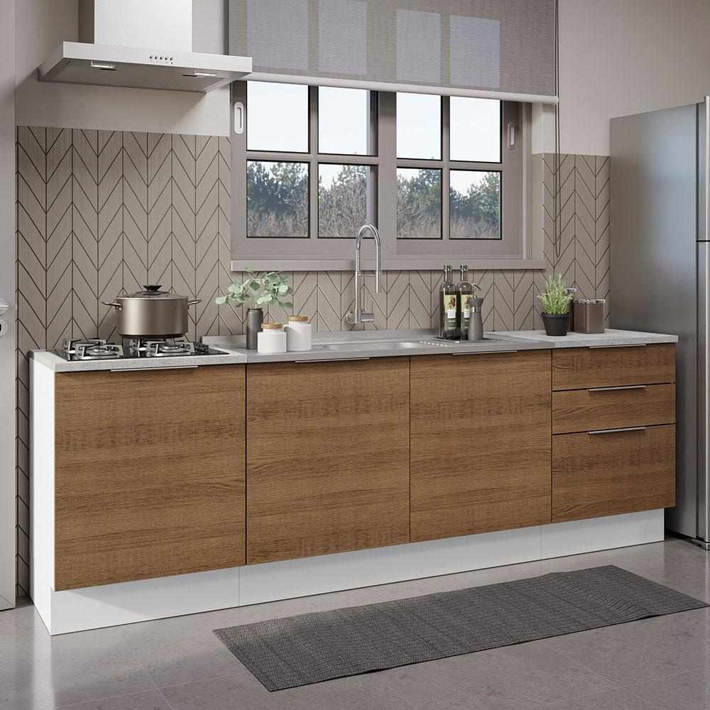 Cozinha Compacta 240cm Stella Madesa: Organize!