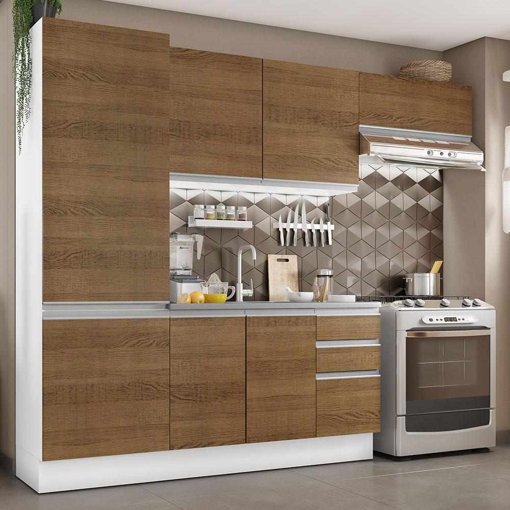 Cozinha Compacta 260cm Madesa Acordes: MDF, Elegância!