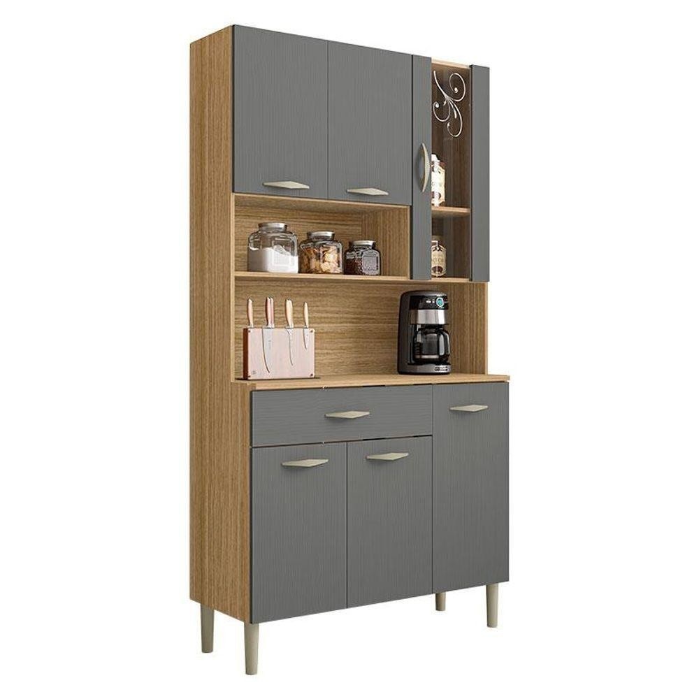 Cozinha Compacta 6 Portas Golden Freijó
