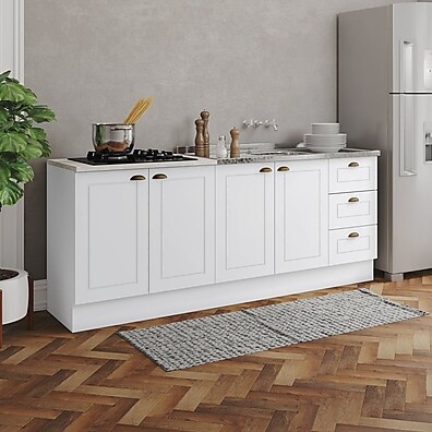 Cozinha Compacta Americana: 2 Peças, 100% MDF