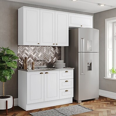 Cozinha Compacta Americana: 3 Peças, 100% MDF!
