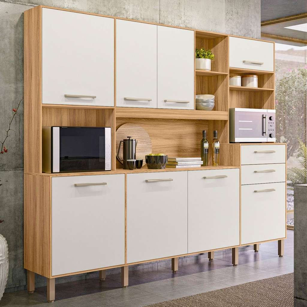 Cozinha Compacta Hortelã: 8 Portas e 2 Gavetas