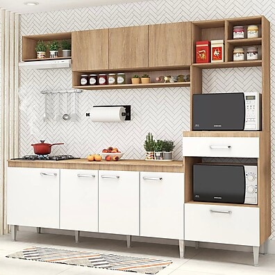 Cozinha Compacta Inova: 8 Portas + Gaveta