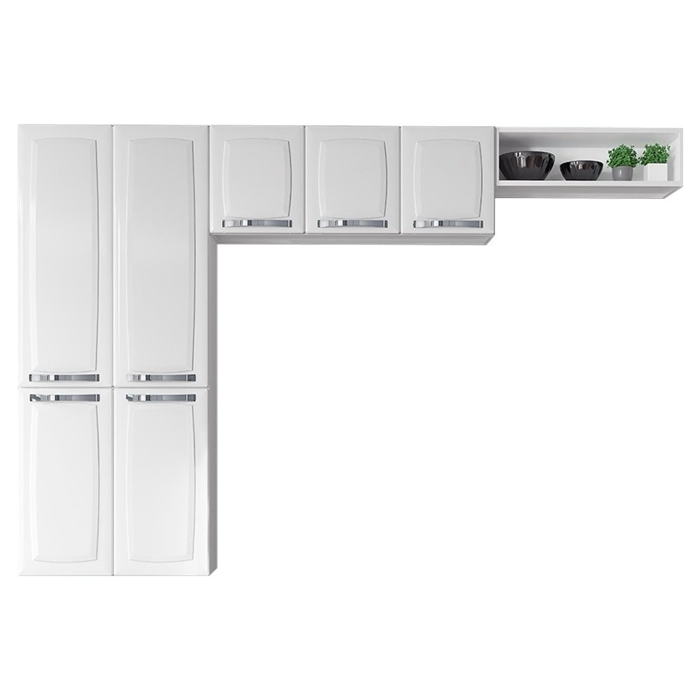 Cozinha Compacta Itatiaia Rose: 7 Portas Branco