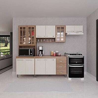 Cozinha Compacta Paris: 260cm de Elegância