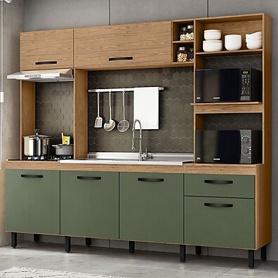 Cozinha Compacta Zoe: 6 Portas e 1 Gaveta