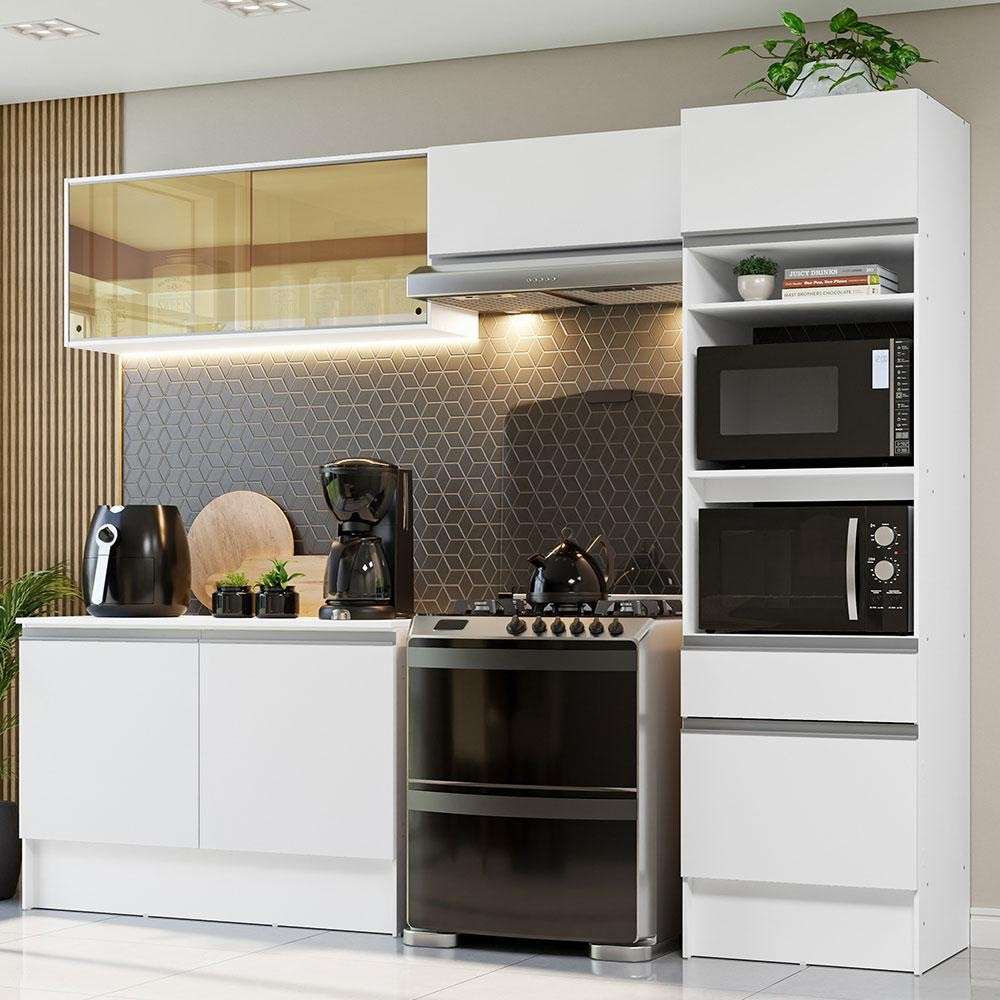 Cozinha Completa 260cm Madesa: Seu Sonho Branco!