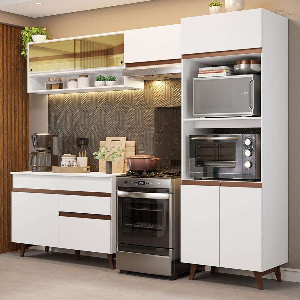 Cozinha Completa 260cm Reims Madesa: Seu Sonho Branco!