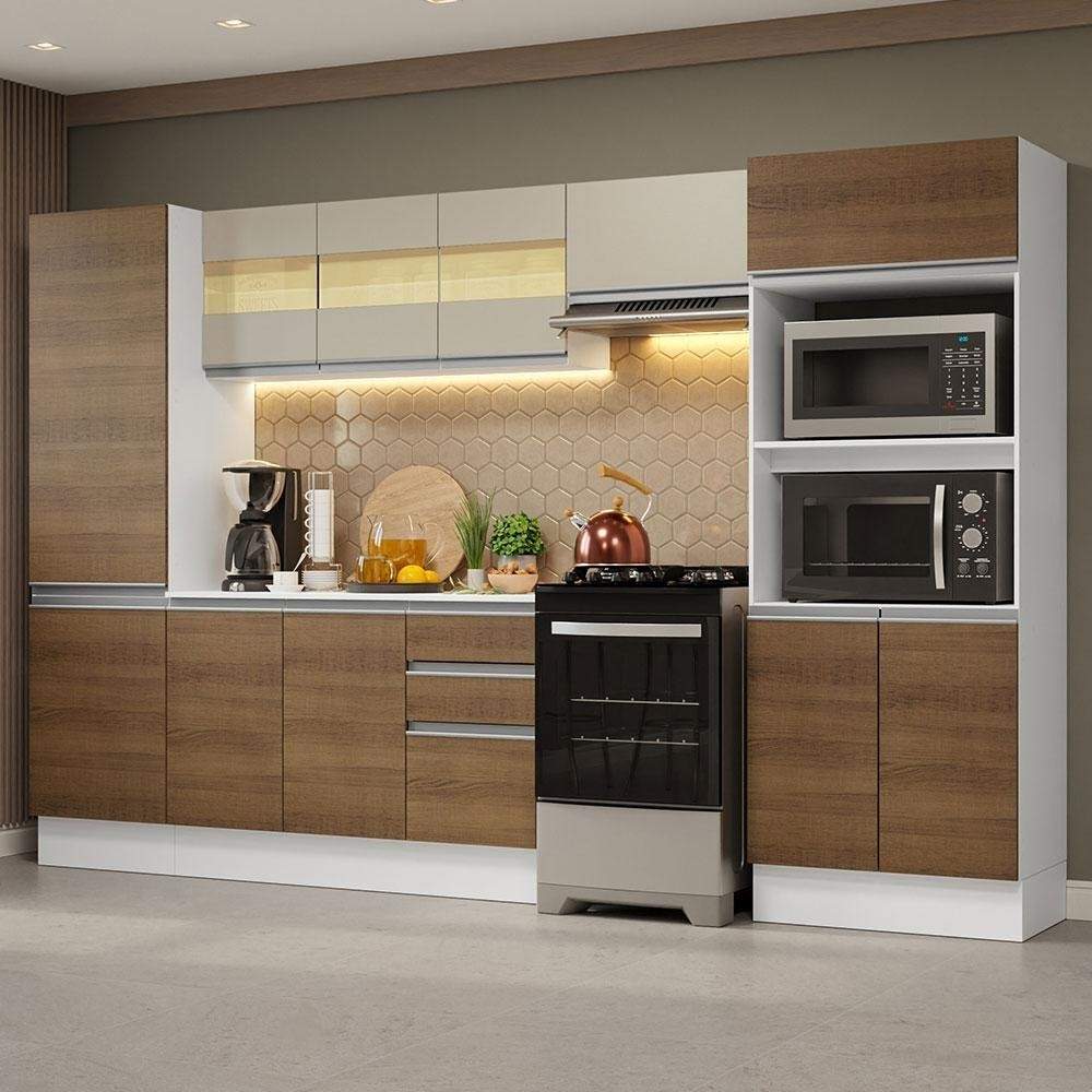 Cozinha Completa 300cm Madesa Smart: MDF, Design e Praticidade