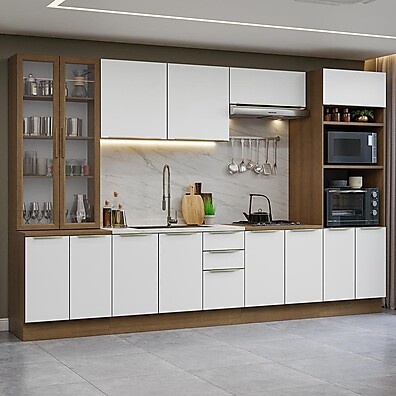 Cozinha Completa 340cm Madesa: Luxo e Rustic!