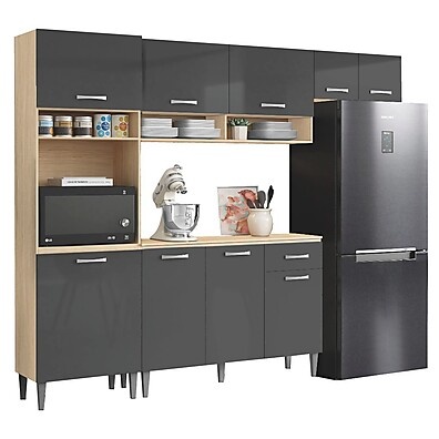Cozinha Completa Aurora: 9 Portas e 4 Nichos