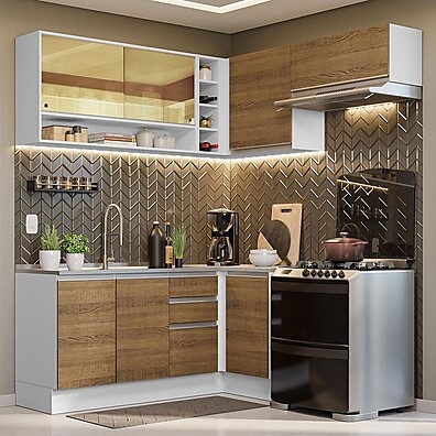 Cozinha Completa Canto 349cm: Design e Praticidade!
