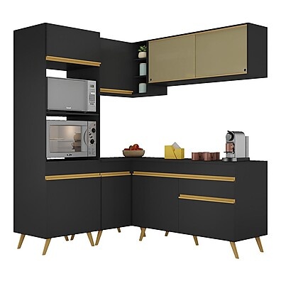 Cozinha Completa de Canto Veneza GB Multimóveis: Design e Organização