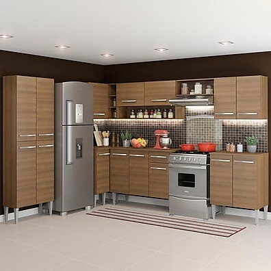 Cozinha Completa Madesa Emilly Moon: 15 Portas e 1 Gaveta