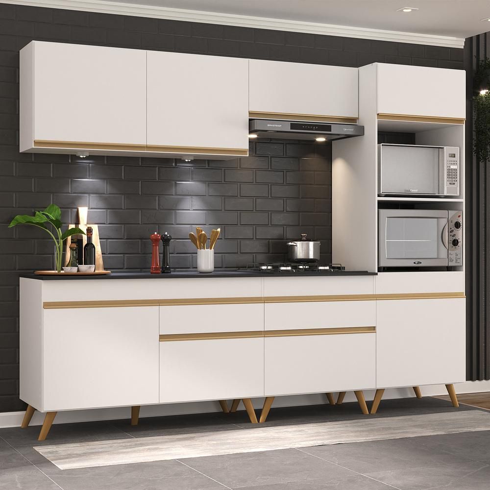 Cozinha Completa Veneza: 5 Peças com LED!