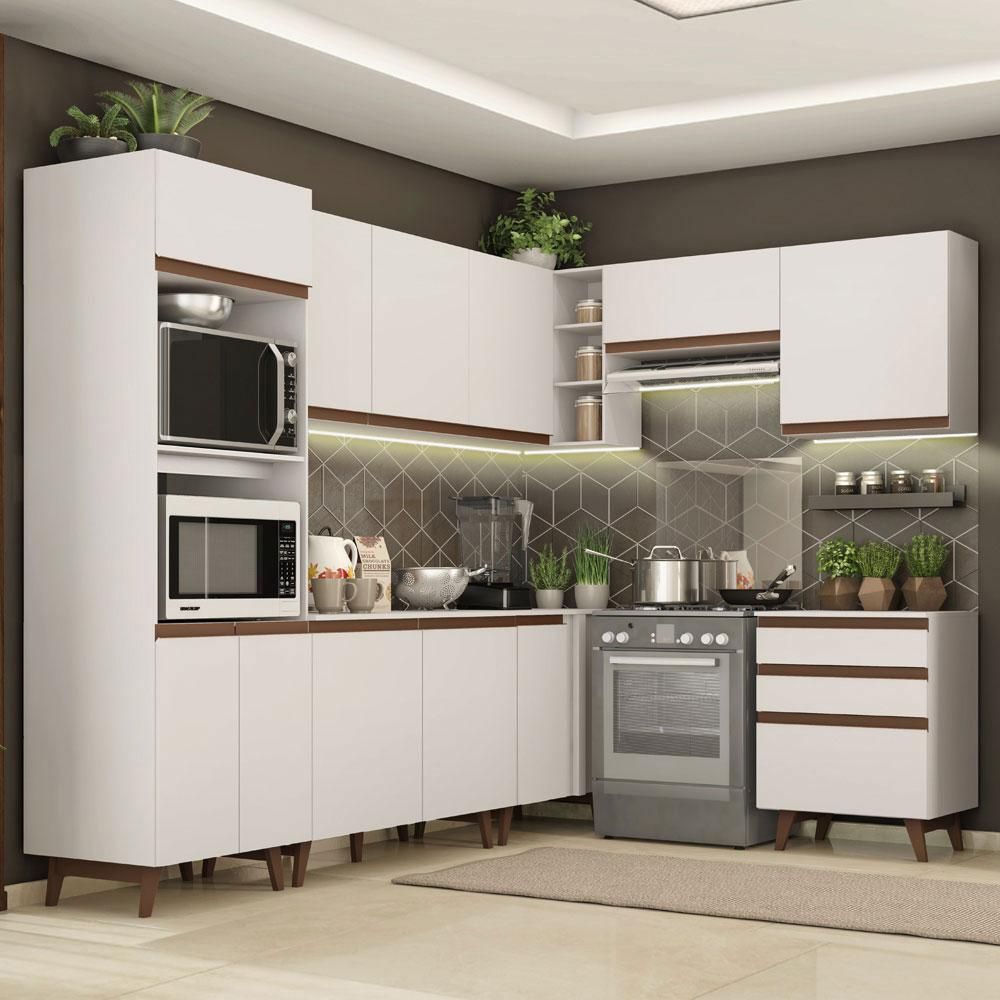 Cozinha de Canto Reims Madesa: Organize e Decore!