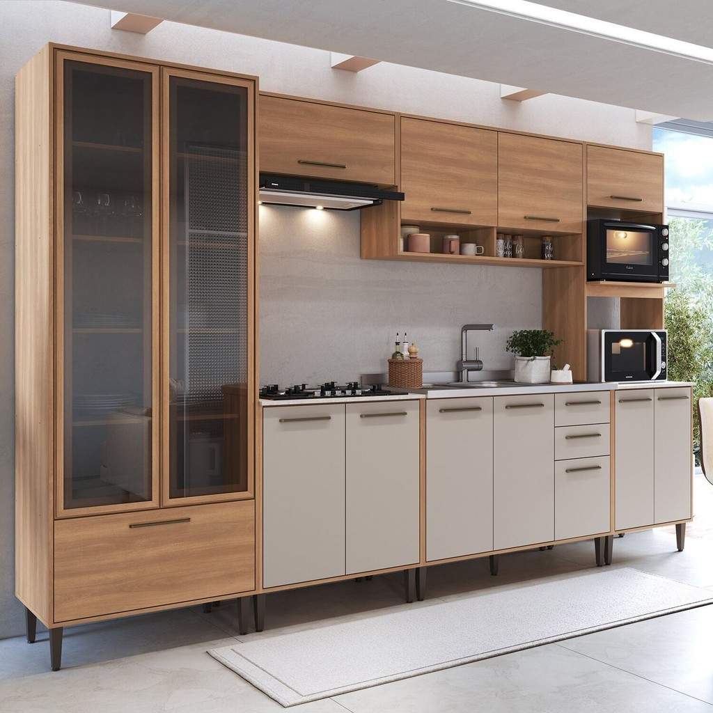 Cozinha Modulada Jade: 6 Peças e Cristaleira!