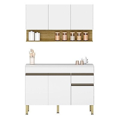 Cozinha Modulada Line Freijó: Organize com Estilo!