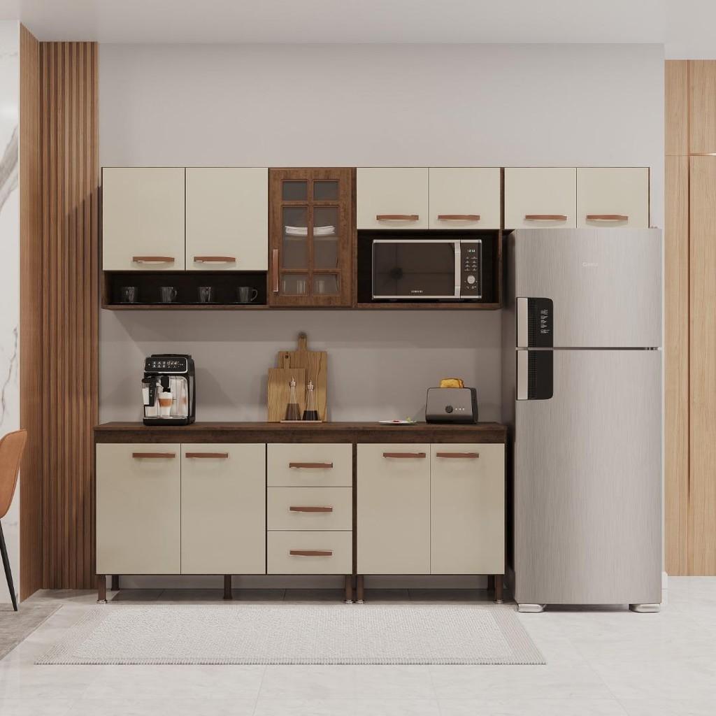 Cozinha Modulada Lisboa 260cm: Design e Praticidade