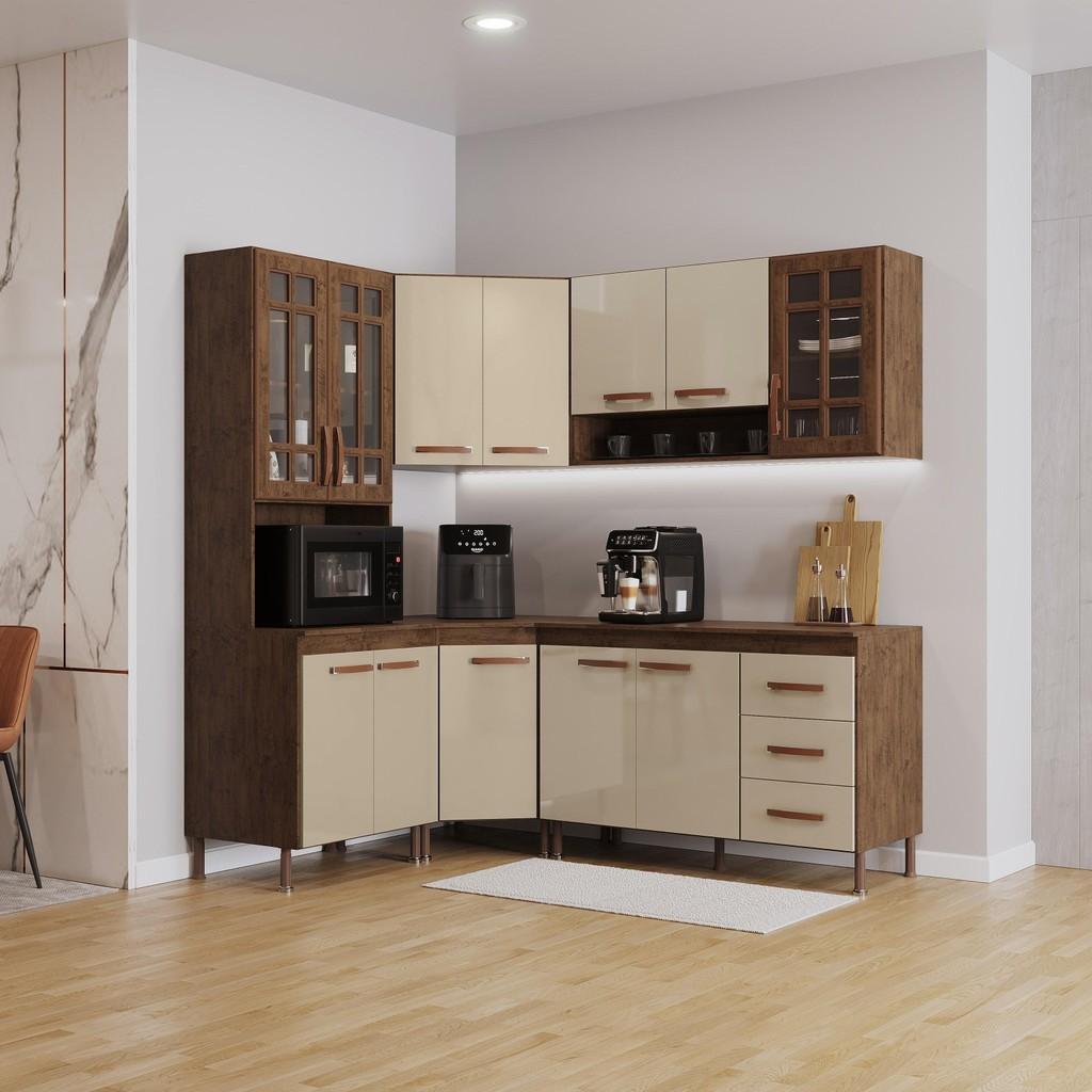Cozinha Modulada Lisboa 340cm: Design e Praticidade