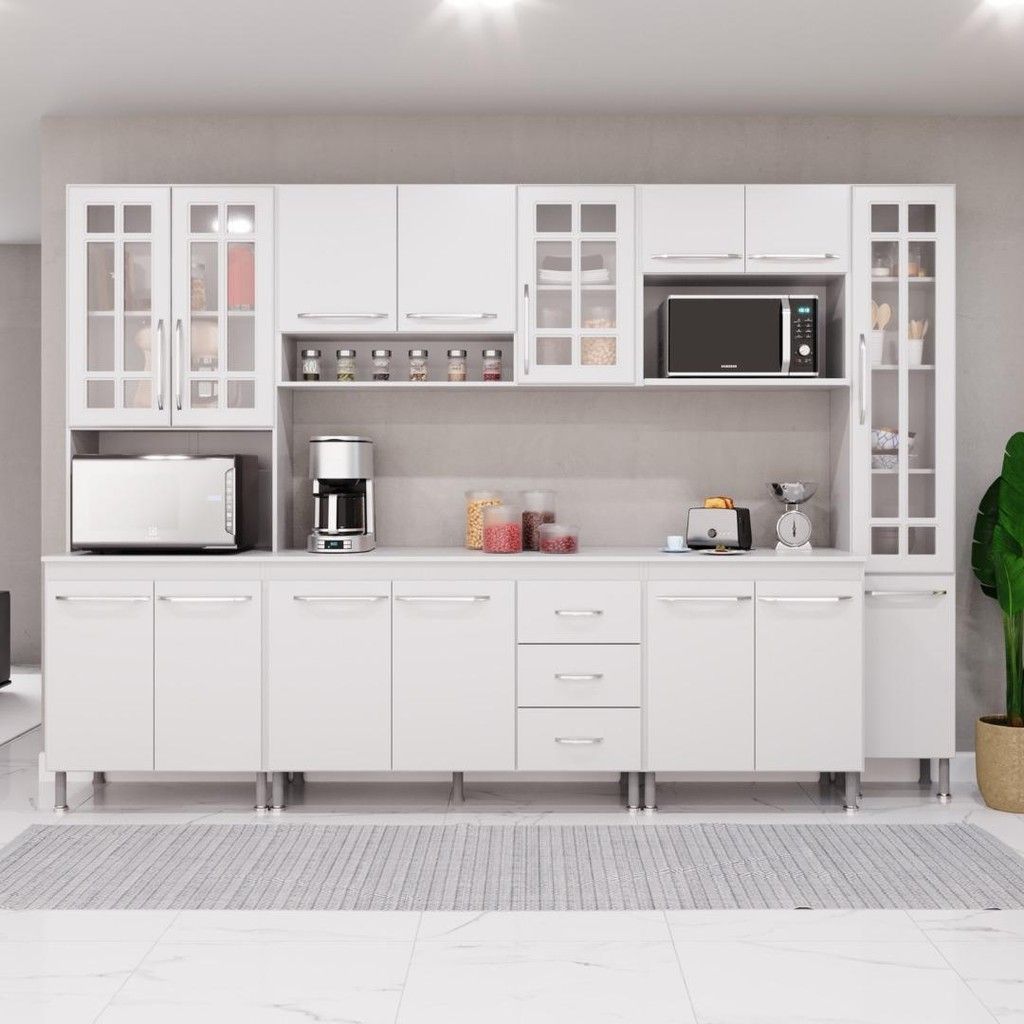 Cozinha Modulada Viena 295cm: 6 Peças e Design!