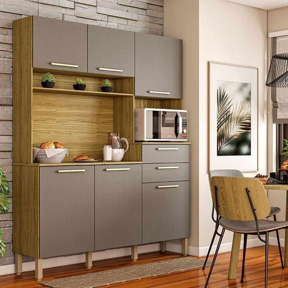 Cozinha Montesa 6 Portas: Freijó Gris e Funcionalidade
