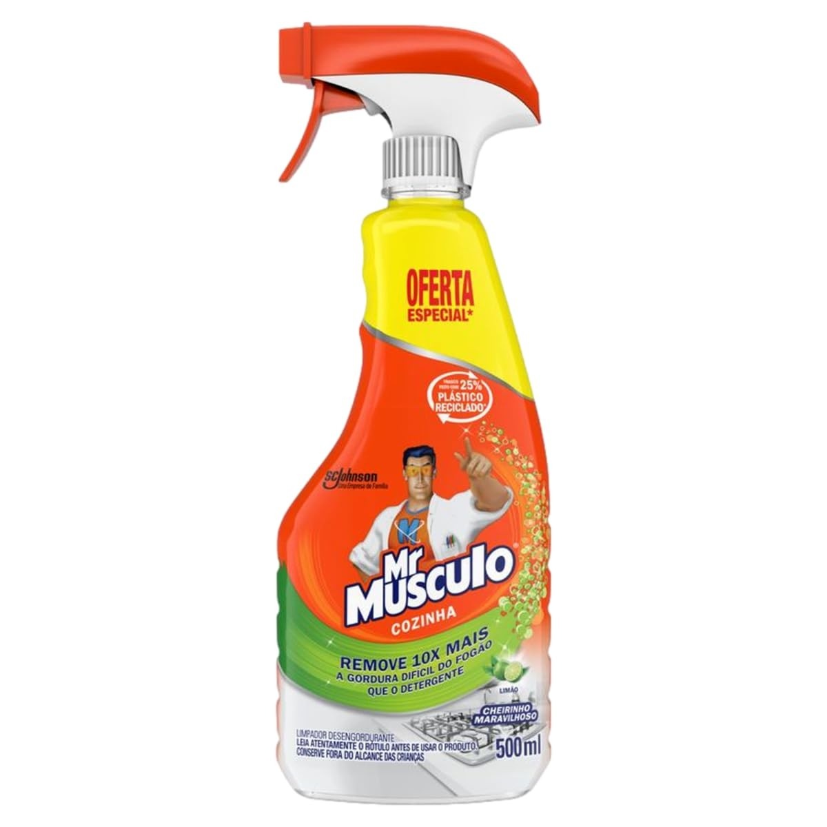 Mr. Músculo Desengordurante Cozinha Limão 500ml - Potente Limpeza Sem Esforço