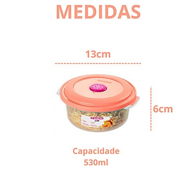 Kit 4 Potes Sanremo 530ml - Organização e Praticidade na Cozinha