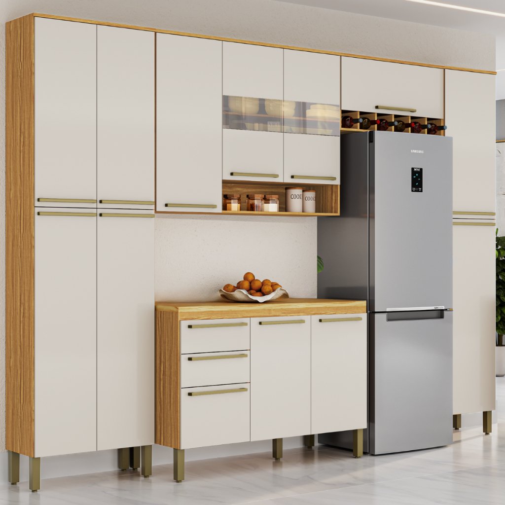 Cozinha Nápoli Prime: 5 Peças, 13 Portas e 2 Gavetas!