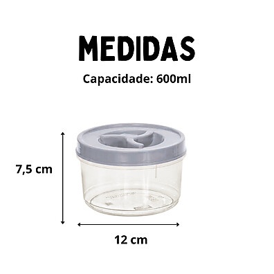 Potes Multiuso 600ml: Organize sua Cozinha!