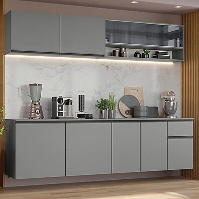 Cozinha Suspensa 240cm Nice Madesa: Organize com Estilo!