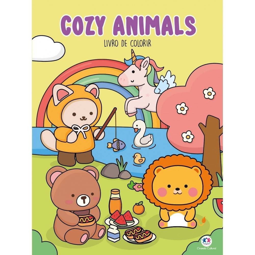Cozy Animals: Livro de Colorir Relaxante