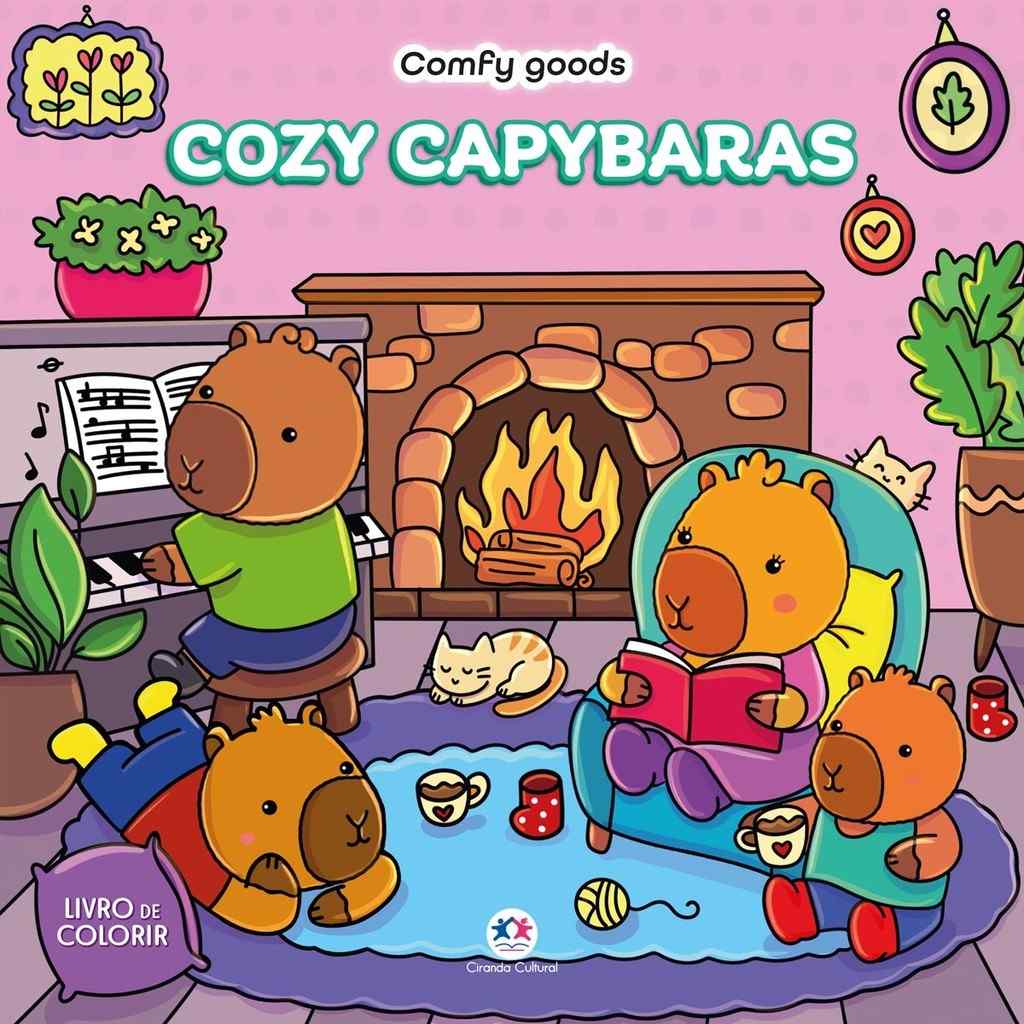 Cozy Capybaras: Alivie o Estresse com a Cor