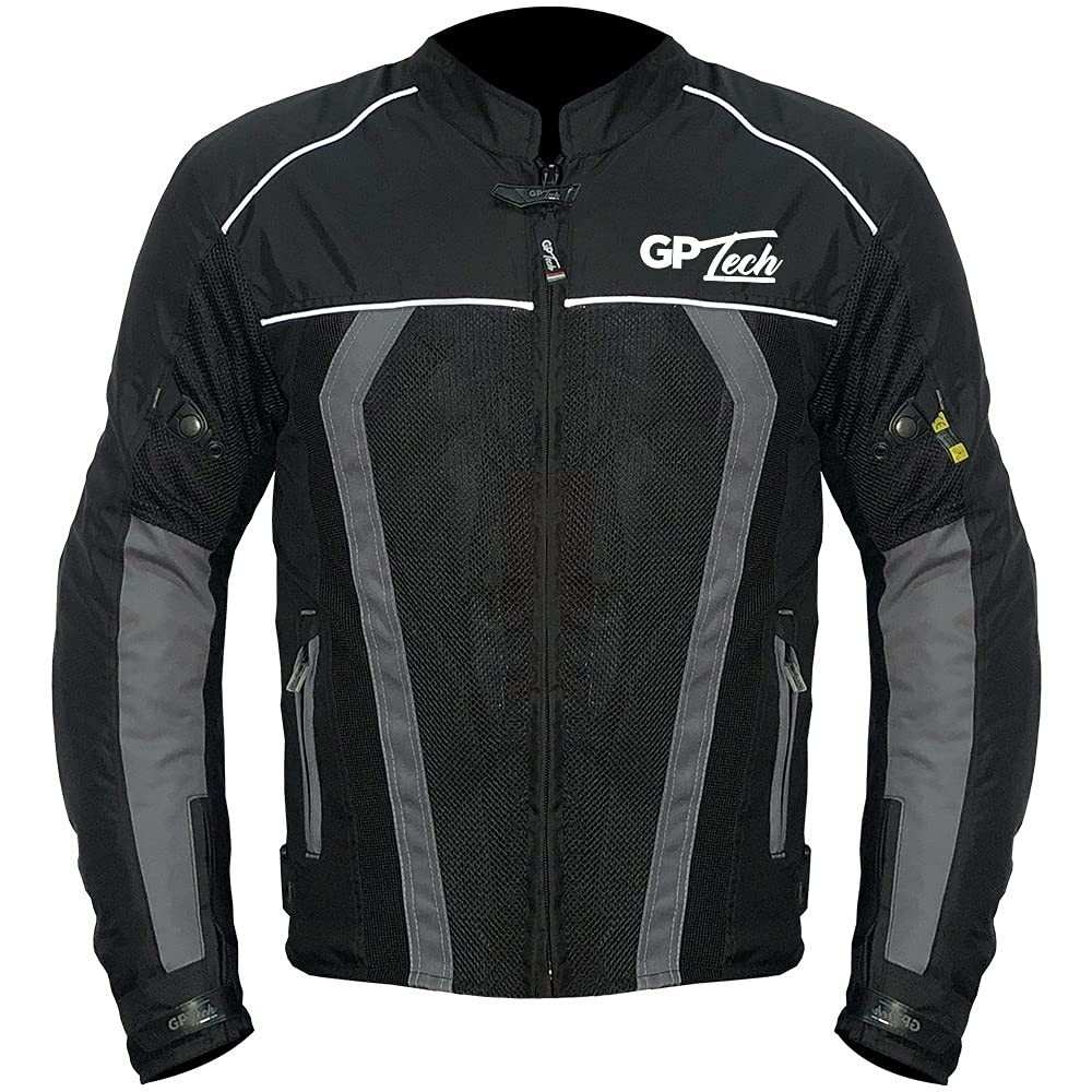 Jaqueta GP Tech Summer 2 Preta-Cinza unissex c/proteção
